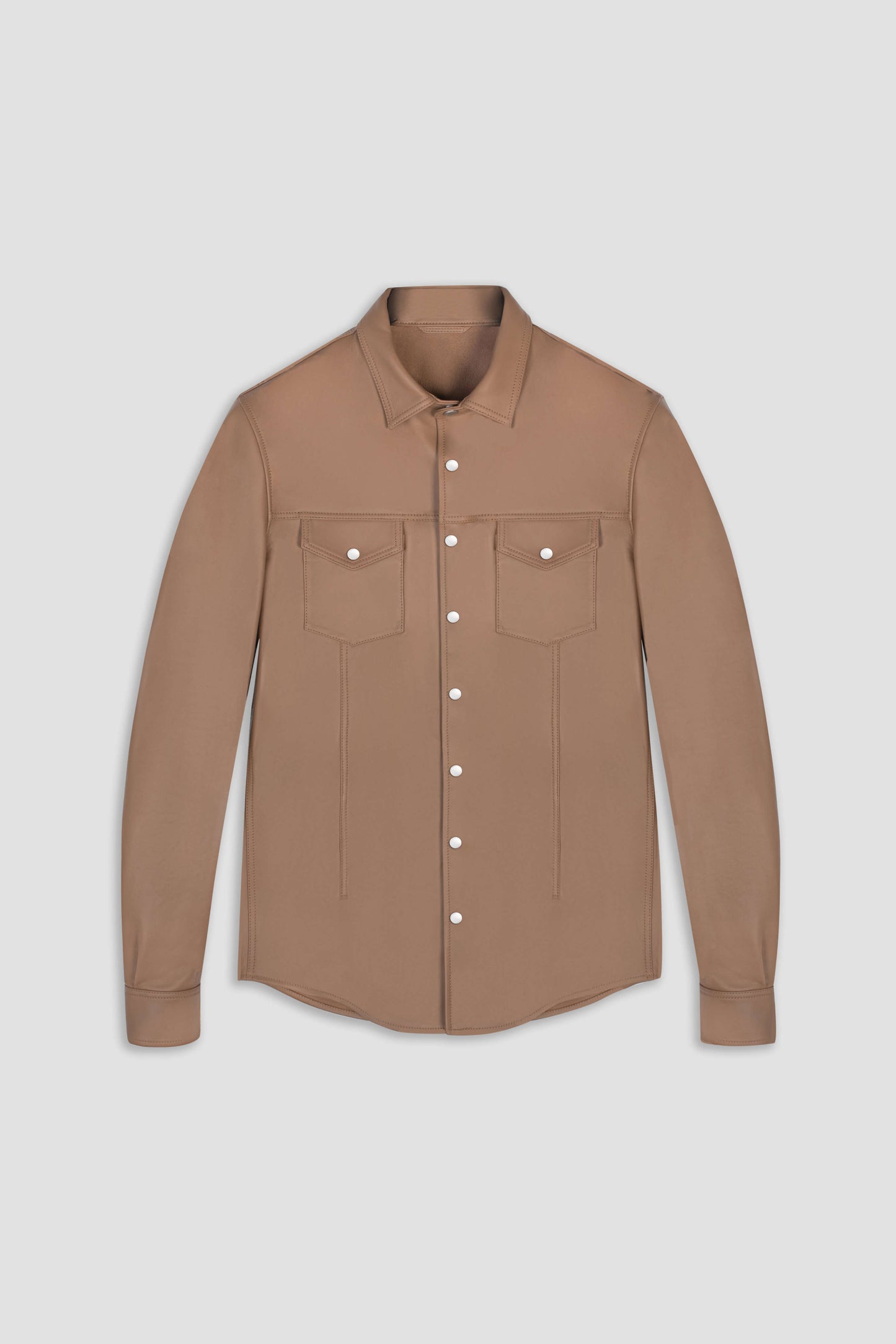 BODA Leather Overshirt: Desert