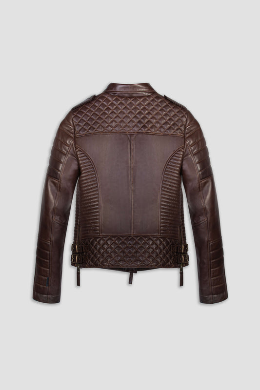 Kay Michaels 3.0: Antique Brown Leather Jacket (Woman)