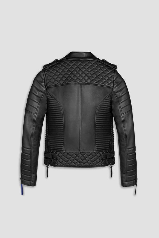 Kay Michaels 3.0 Matte Black Hardware Leather Jacket (Woman)