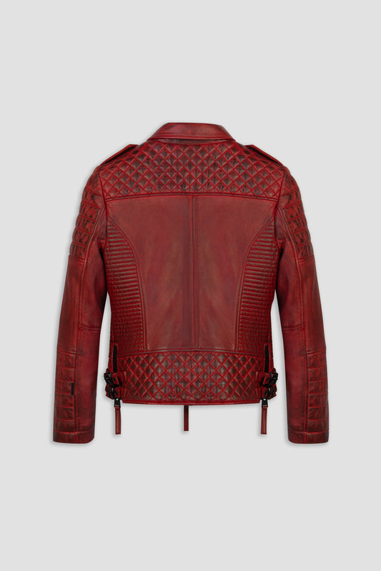 Kay Michaels 3.0: Burnt Red Leather Jacket (Woman)