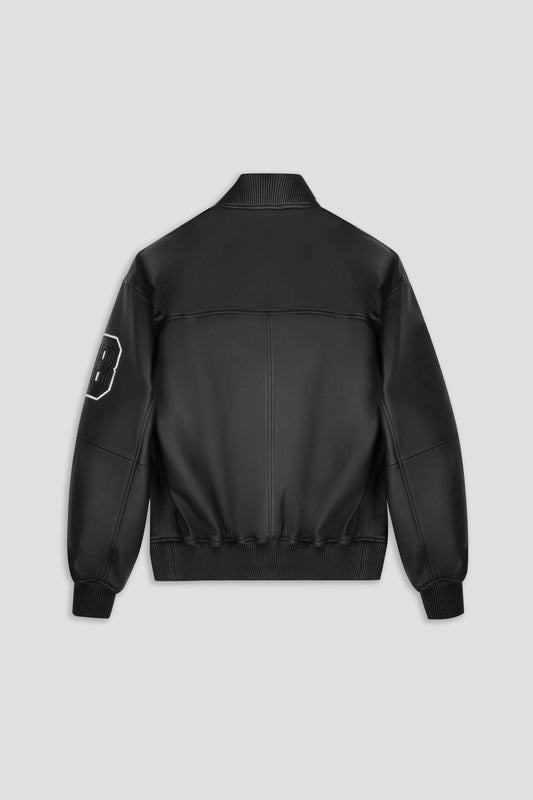 Refined Bomber Leather Jacket