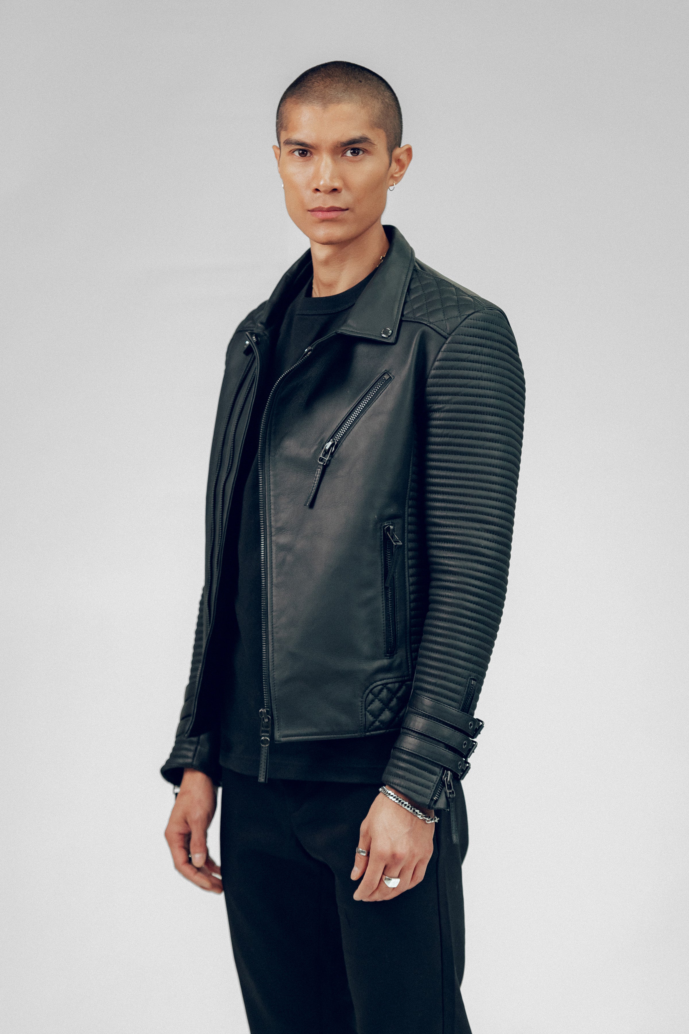 The Alexander Men's 3.0 Tall: Black Hardware Jacket | BODA SKINS