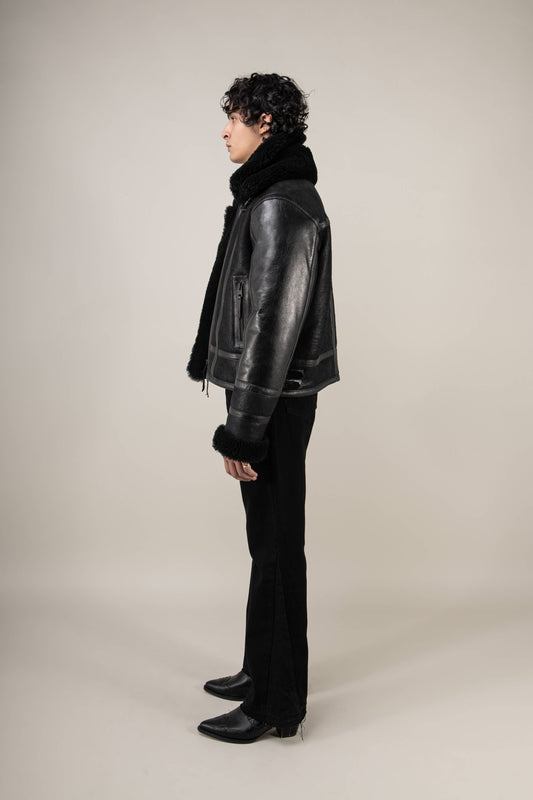 Bronx: Noir Shearling Jacket (Man)