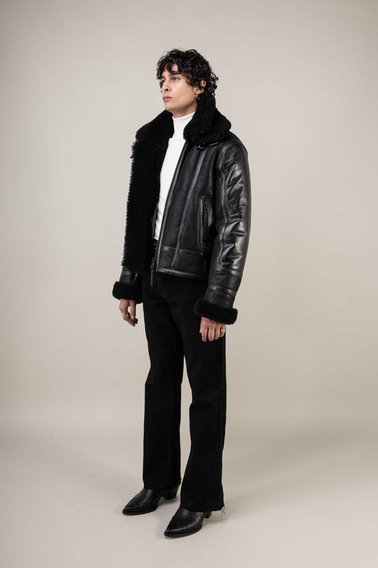 Bronx: Noir Shearling Jacket (Man)