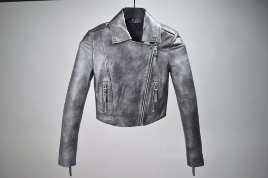 Cropped Biker: Chrome / Womens / XXS / Excellent