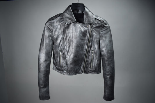 Cropped Biker: Chrome / Womens / S / Excellent