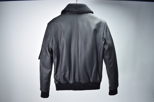 Aviator Bomber Black Shearling / Mens / Multiple sizes / Excellent