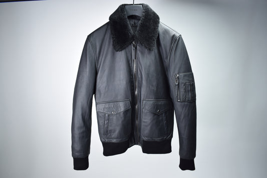 Aviator Black Shearling / Mens / S / Excellent