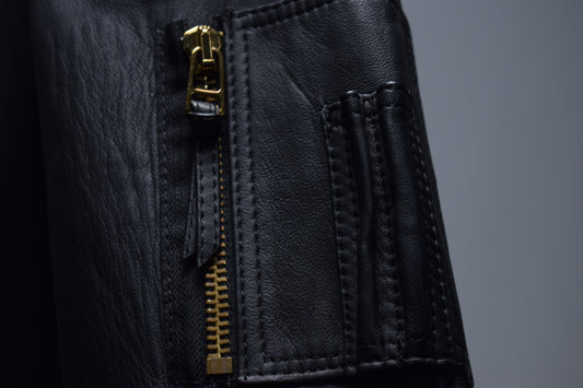 Aviator Bomber Gold Hardware / Mens / XXXL / Excellent