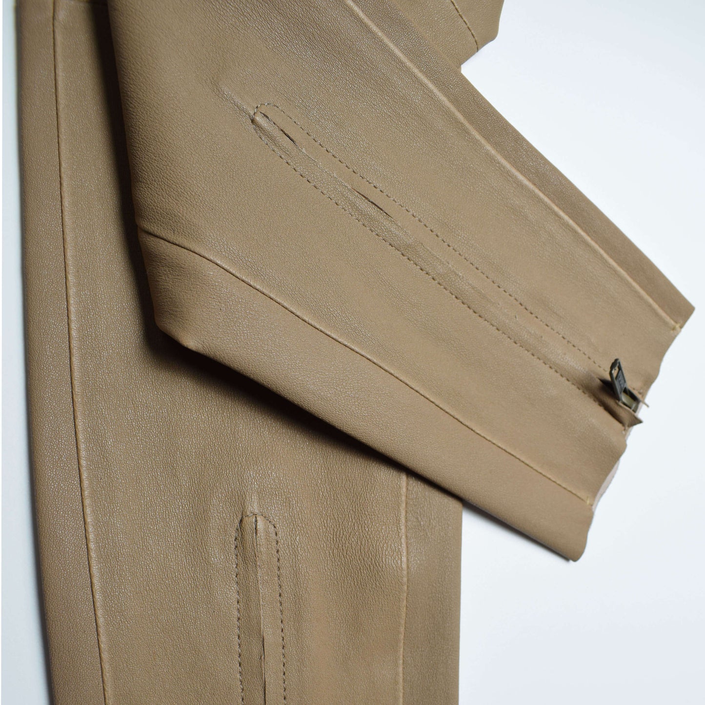 Leather Leggings (Sand) / Womens / M / Excellent