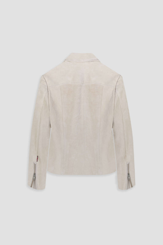 Hendrix: Sandstone Suede Leather Jacket (Woman)