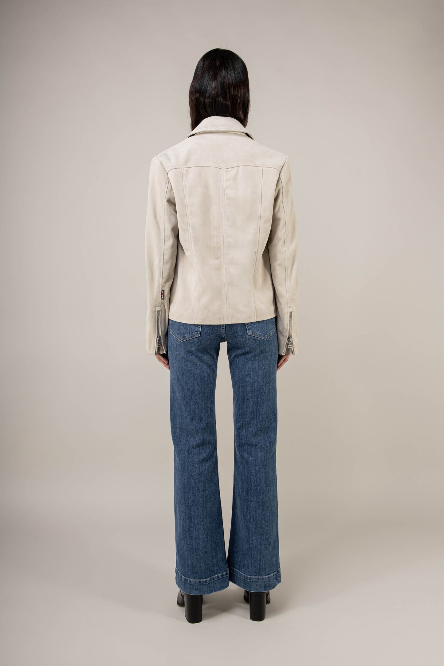 Hendrix: Sandstone Suede Leather Jacket (Woman)