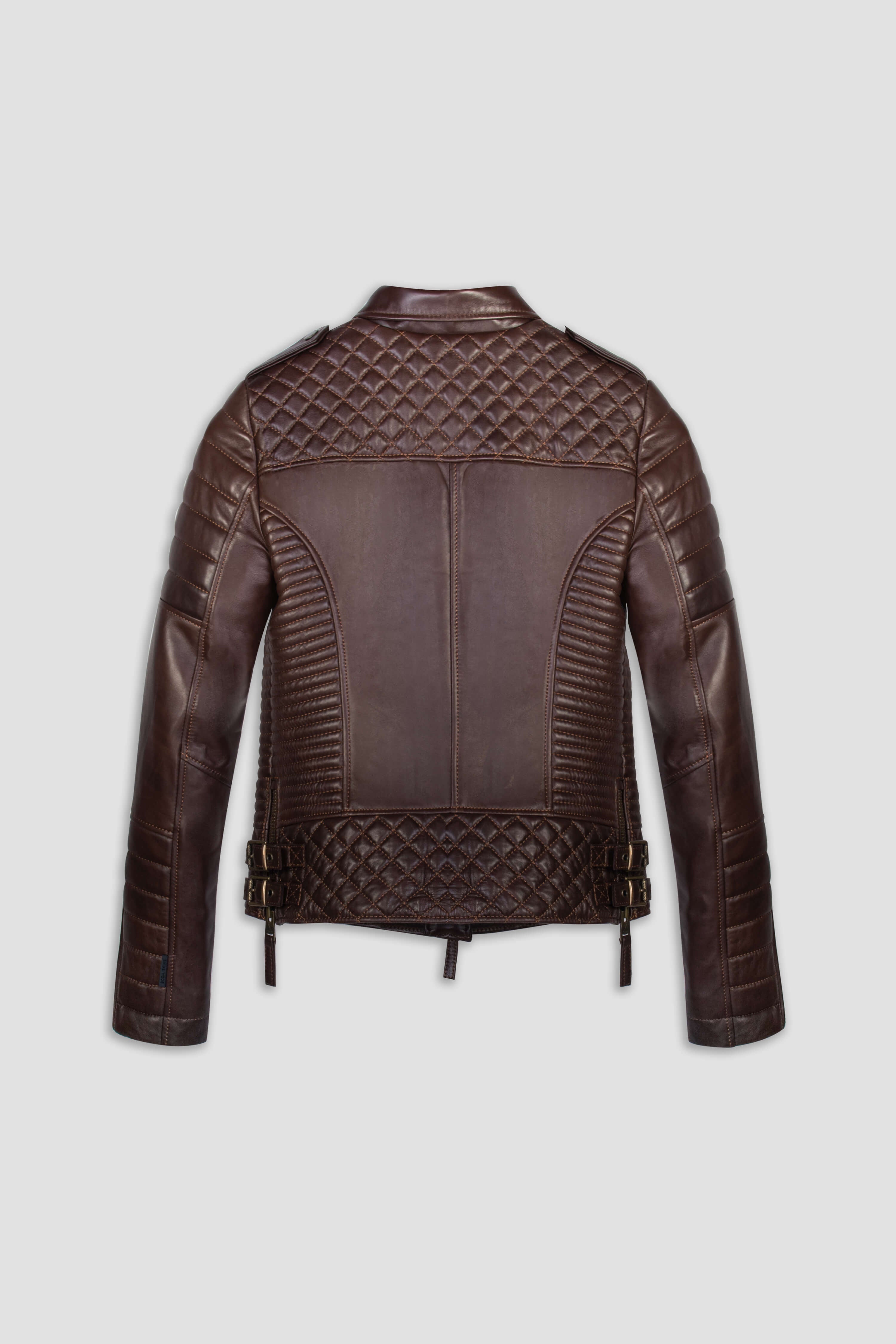 Kay Michaels Antique Brown Leather Jacket (Woman) – BODA SKINS