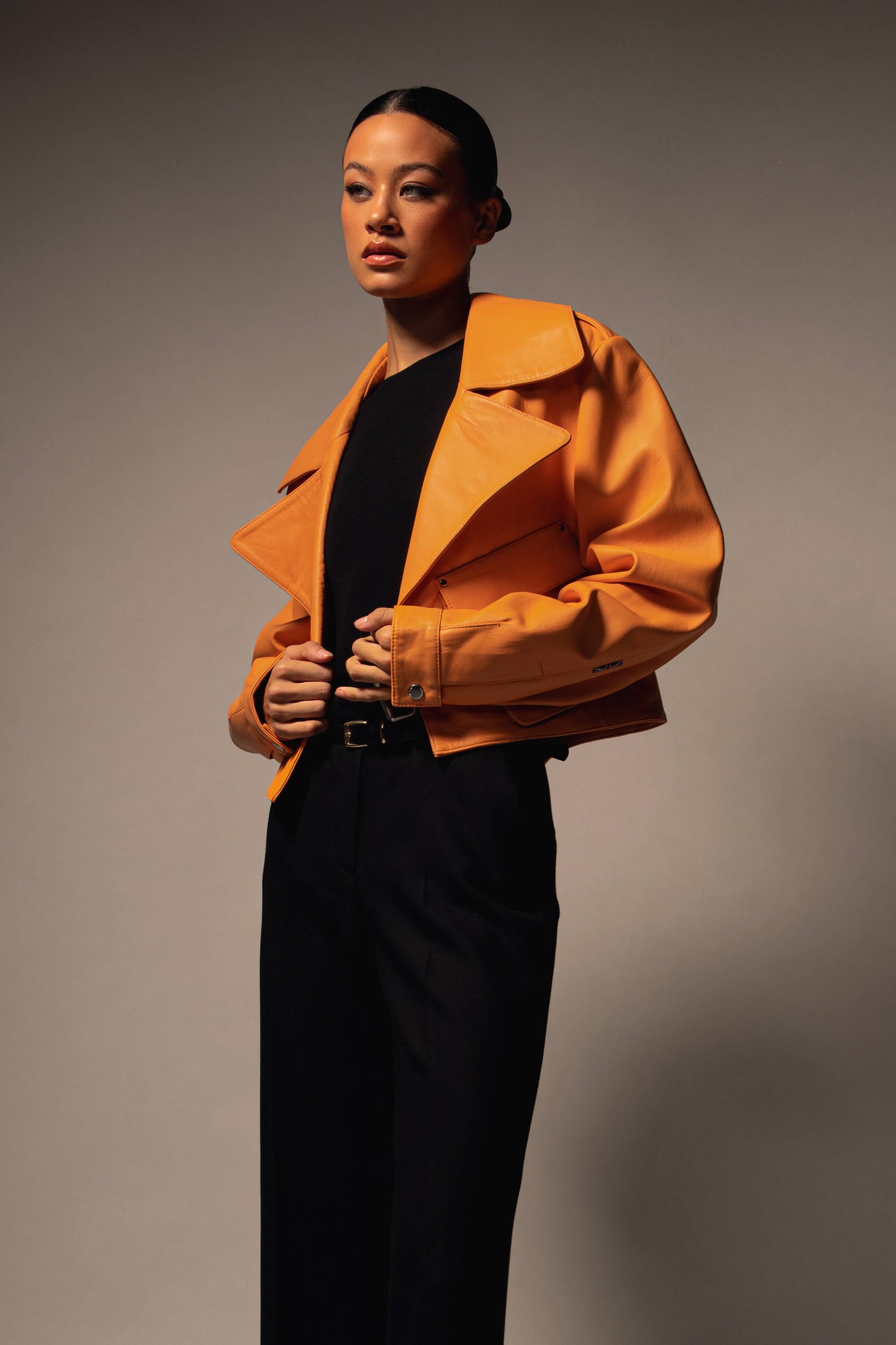 Cropped Blouson: Daybreak Leather Jacket