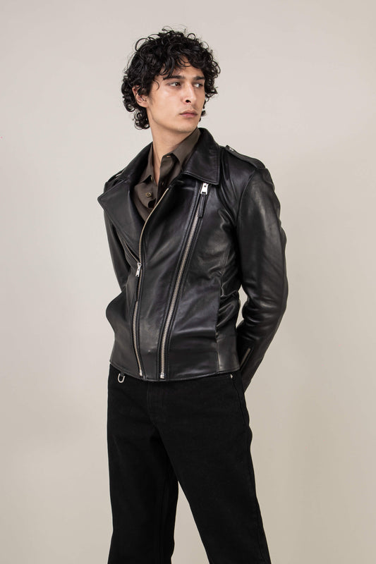 Outrider Biker Leather Jacket Tall