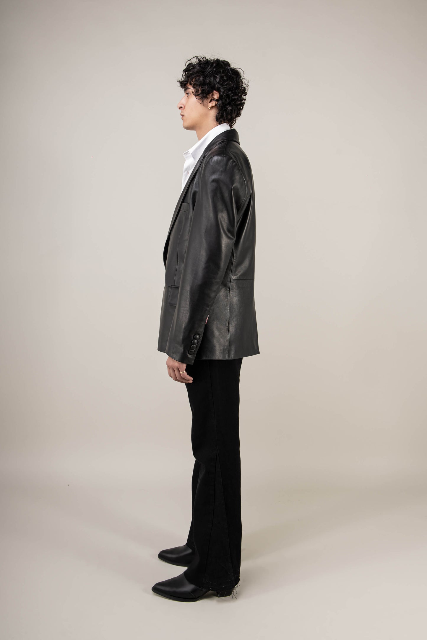 Oversized Leather Blazer (Man)