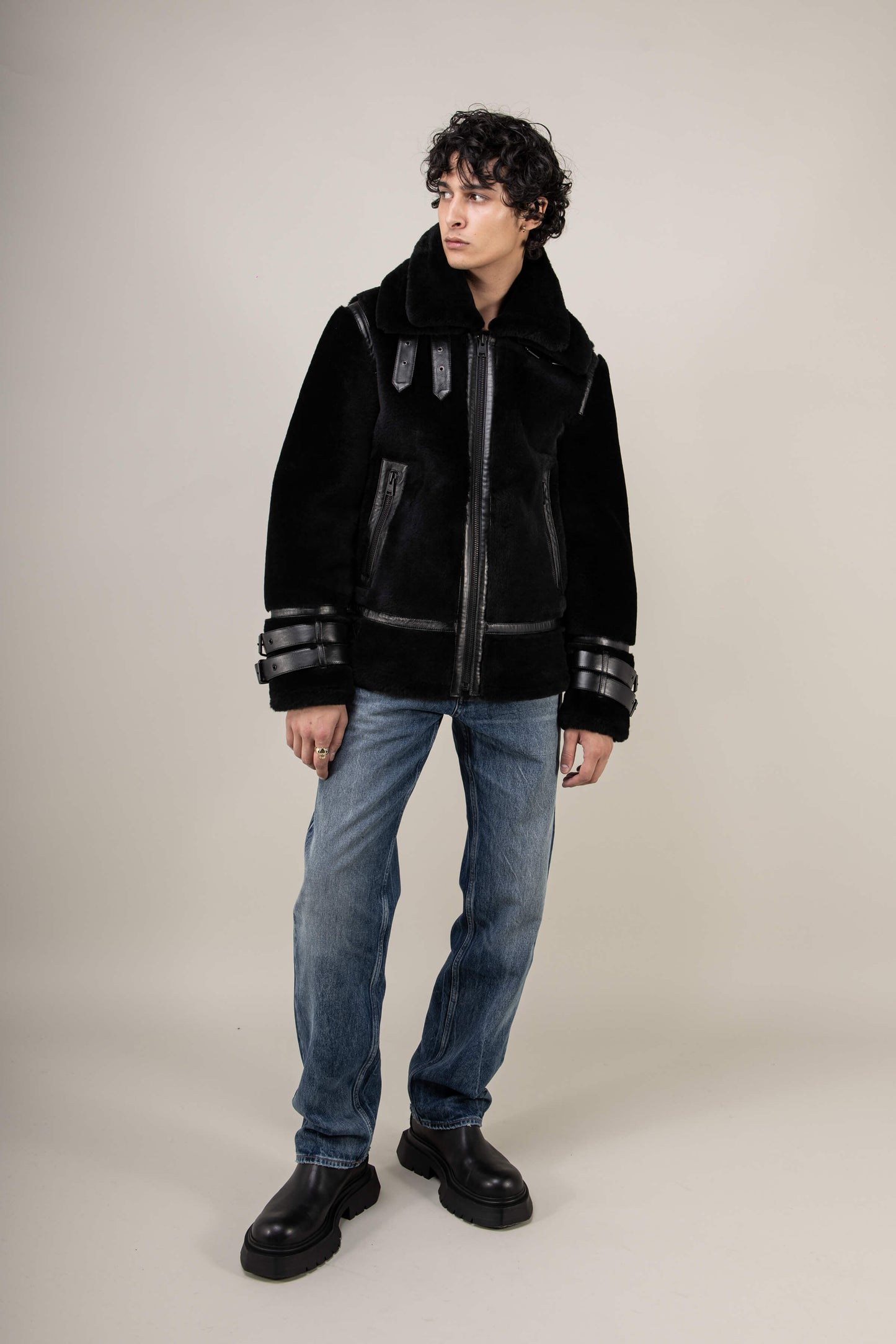 Polar 3.0: Noir Shearling Jacket (Man)