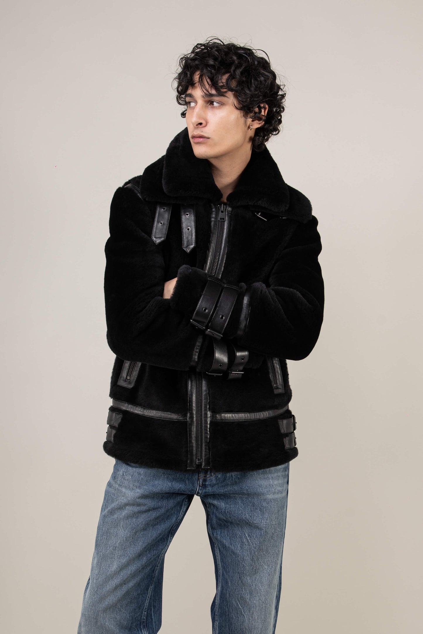 Polar 3.0: Noir Shearling Jacket (Man)