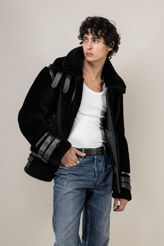 Polar 3.0: Noir Shearling Jacket (Man)