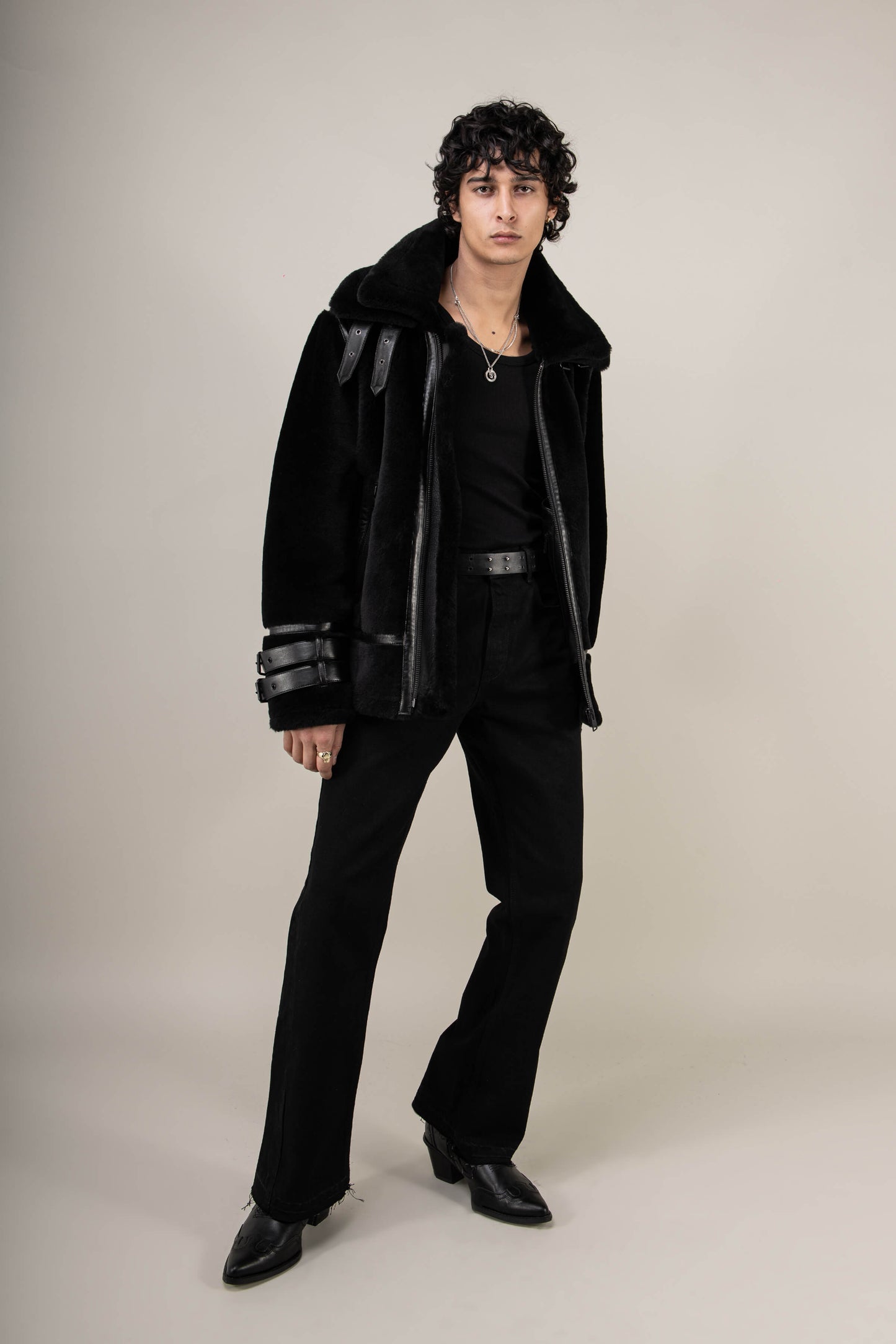 Polar 3.0: Noir Shearling Jacket (Man)