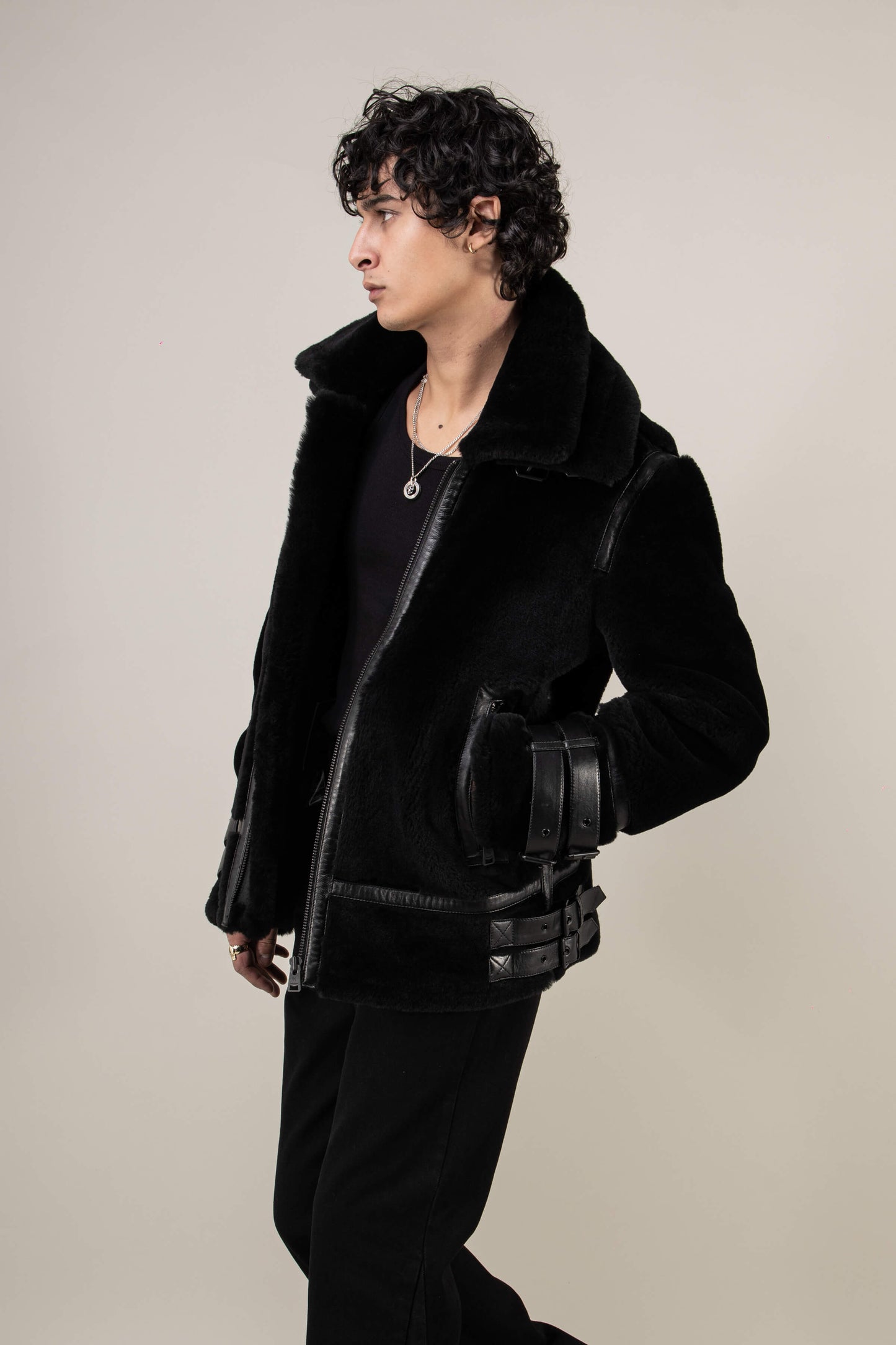 Polar 3.0: Noir Shearling Jacket (Man)