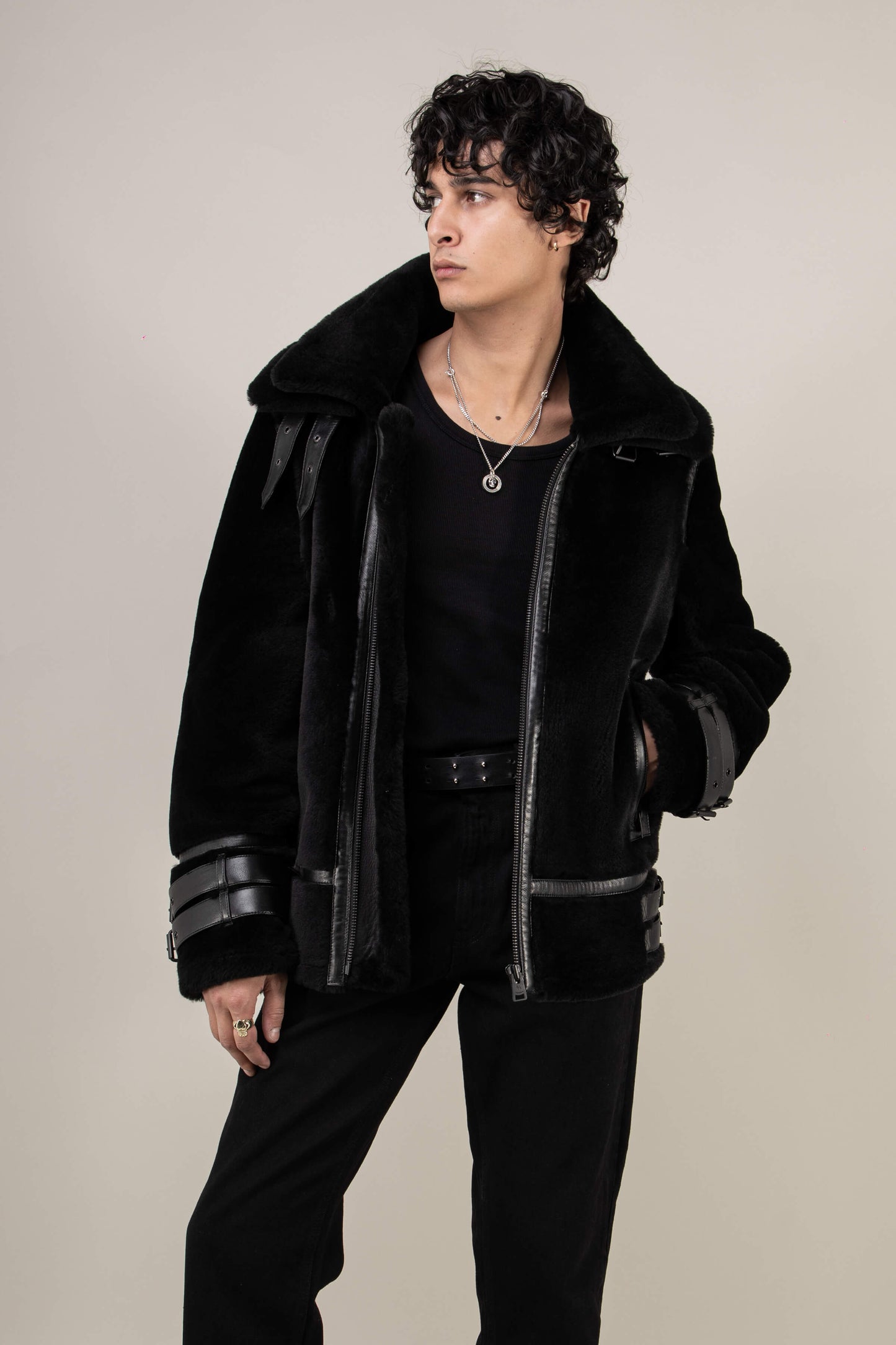 Polar 3.0: Noir Shearling Jacket (Man)