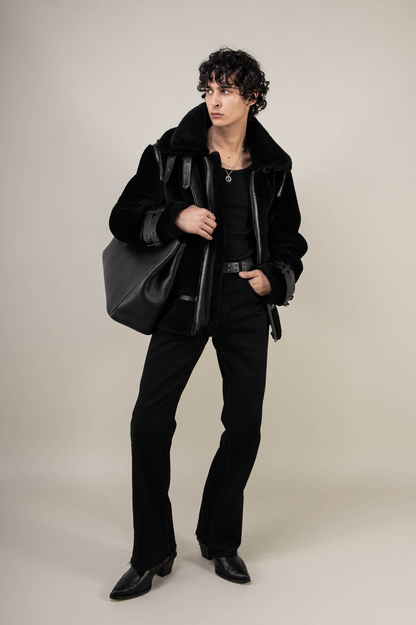 Polar 3.0: Noir Shearling Jacket (Man)