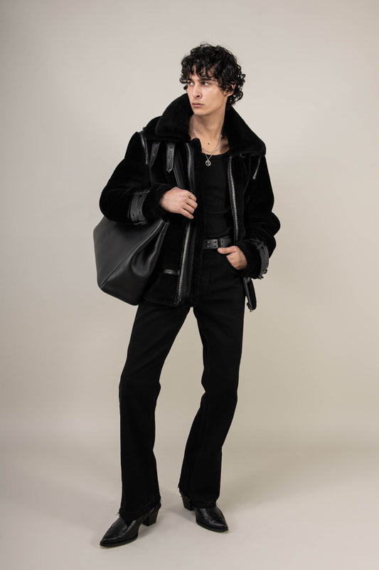 Polar 3.0: Noir Shearling Jacket (Man)