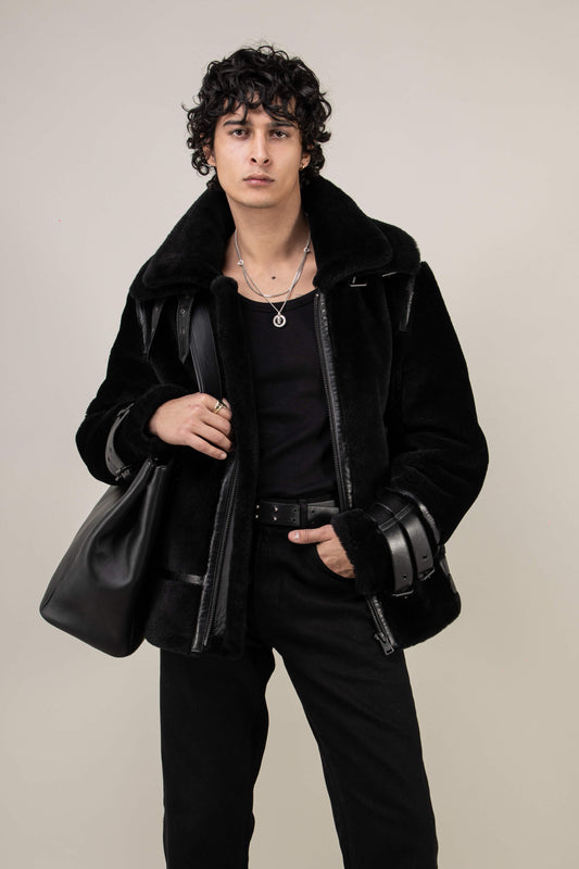 Polar 3.0: Noir Shearling Jacket (Man)
