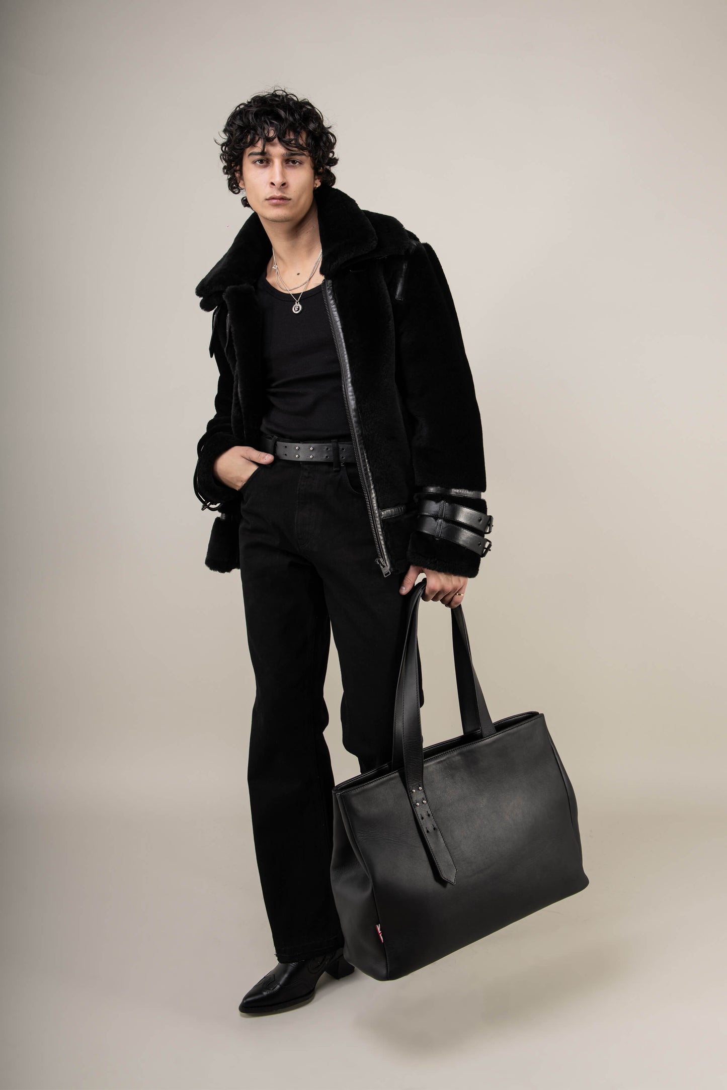 Polar 3.0: Noir Shearling Jacket (Man)