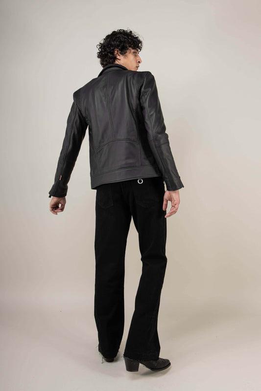 Refined Biker Tall Leather Jacket (Man)
