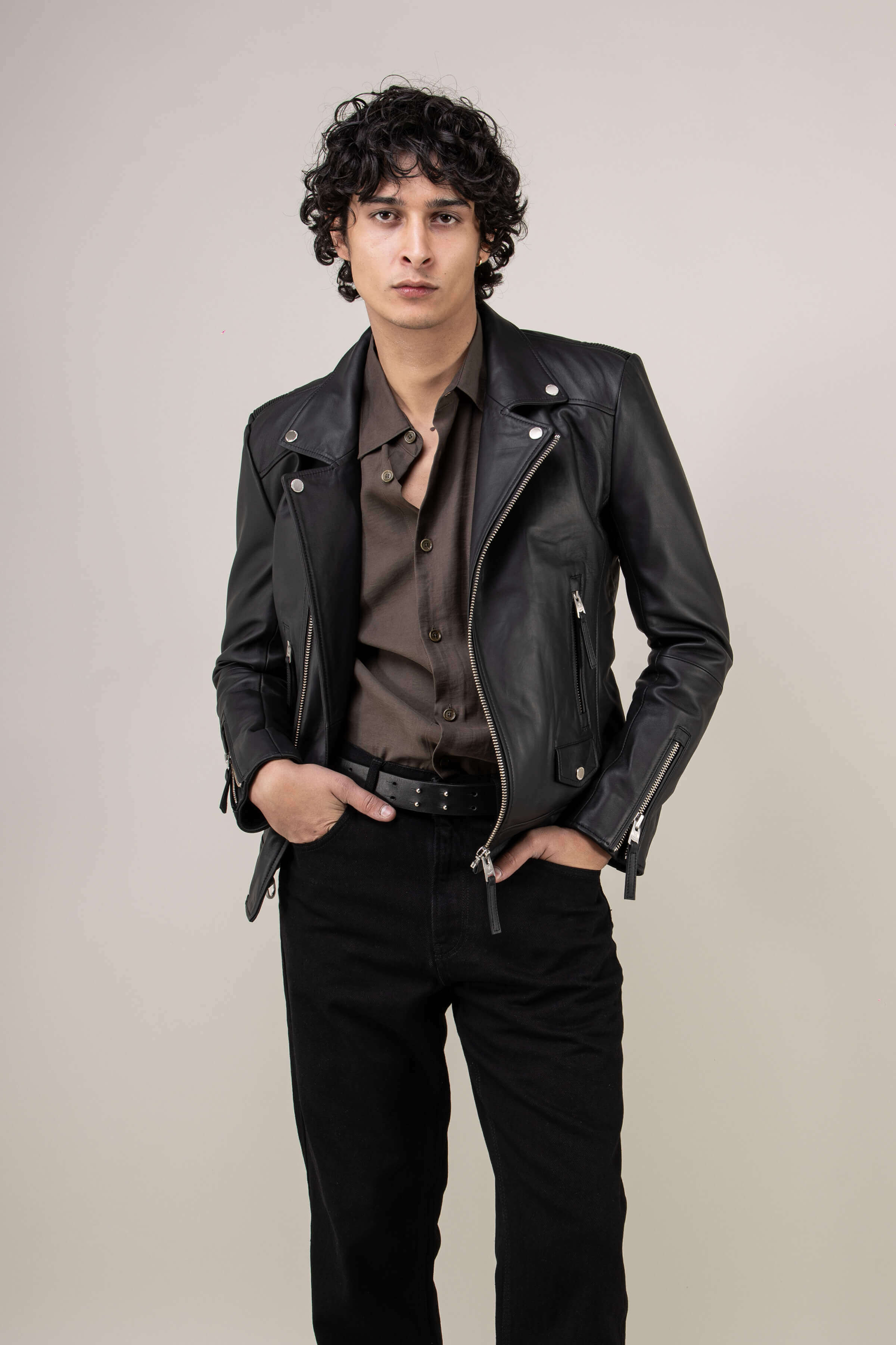Black Leather Jackets Fitted Motorcycle Jacket Refined Biker Leather Jacket (Man) BODA SKINS Black Leather Jackets Fitted Motorcycle Jacket Refined Biker Leather Jacket (Man) BODA SKINS