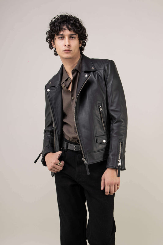 Refined Biker Leather Jacket (Man)