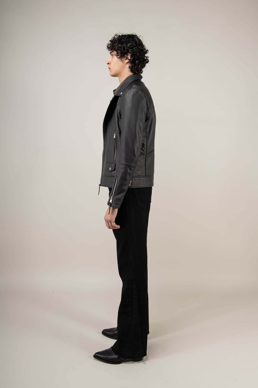 Refined Biker Leather Jacket (Man)