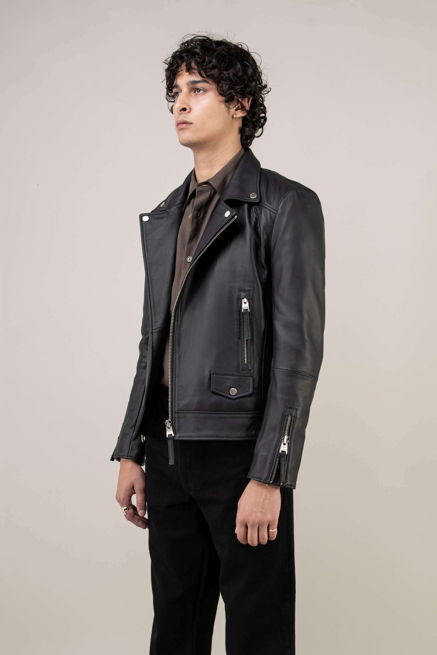 Refined Biker Leather Jacket (Man)
