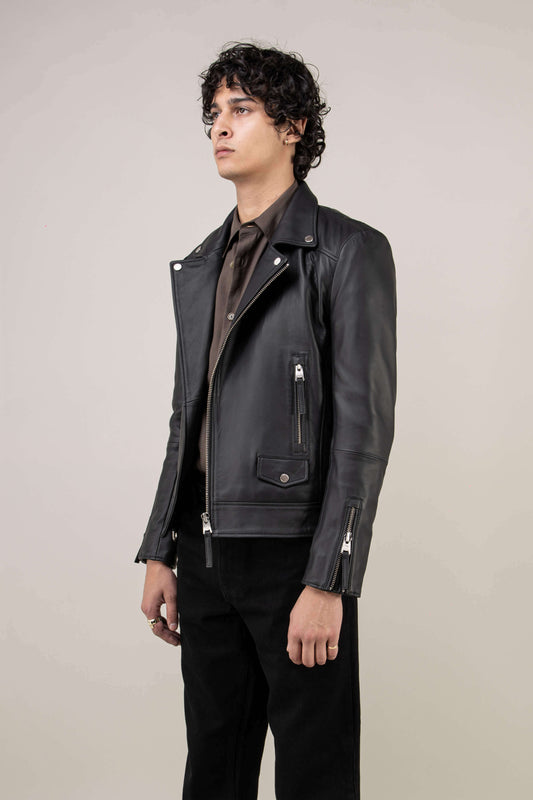 Refined Biker Leather Jacket (Man)