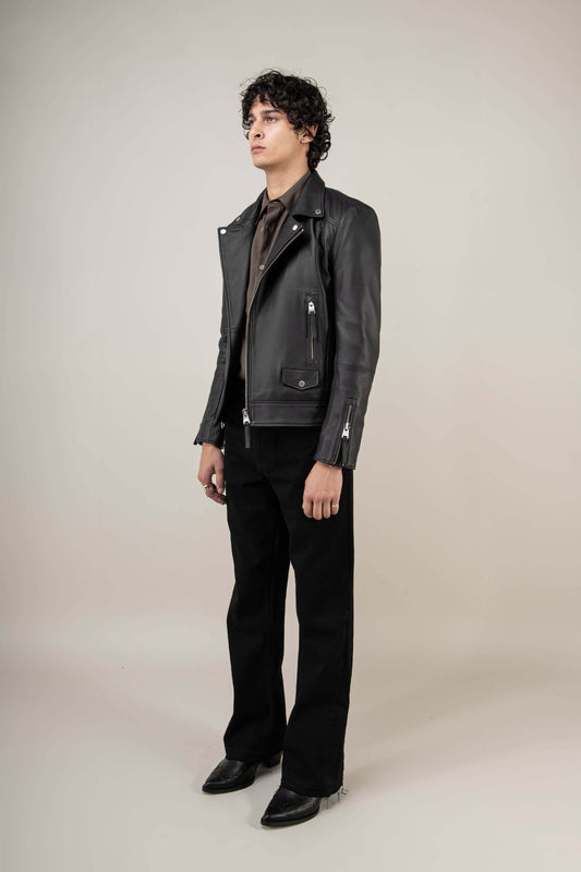 Refined Biker Leather Jacket (Man)