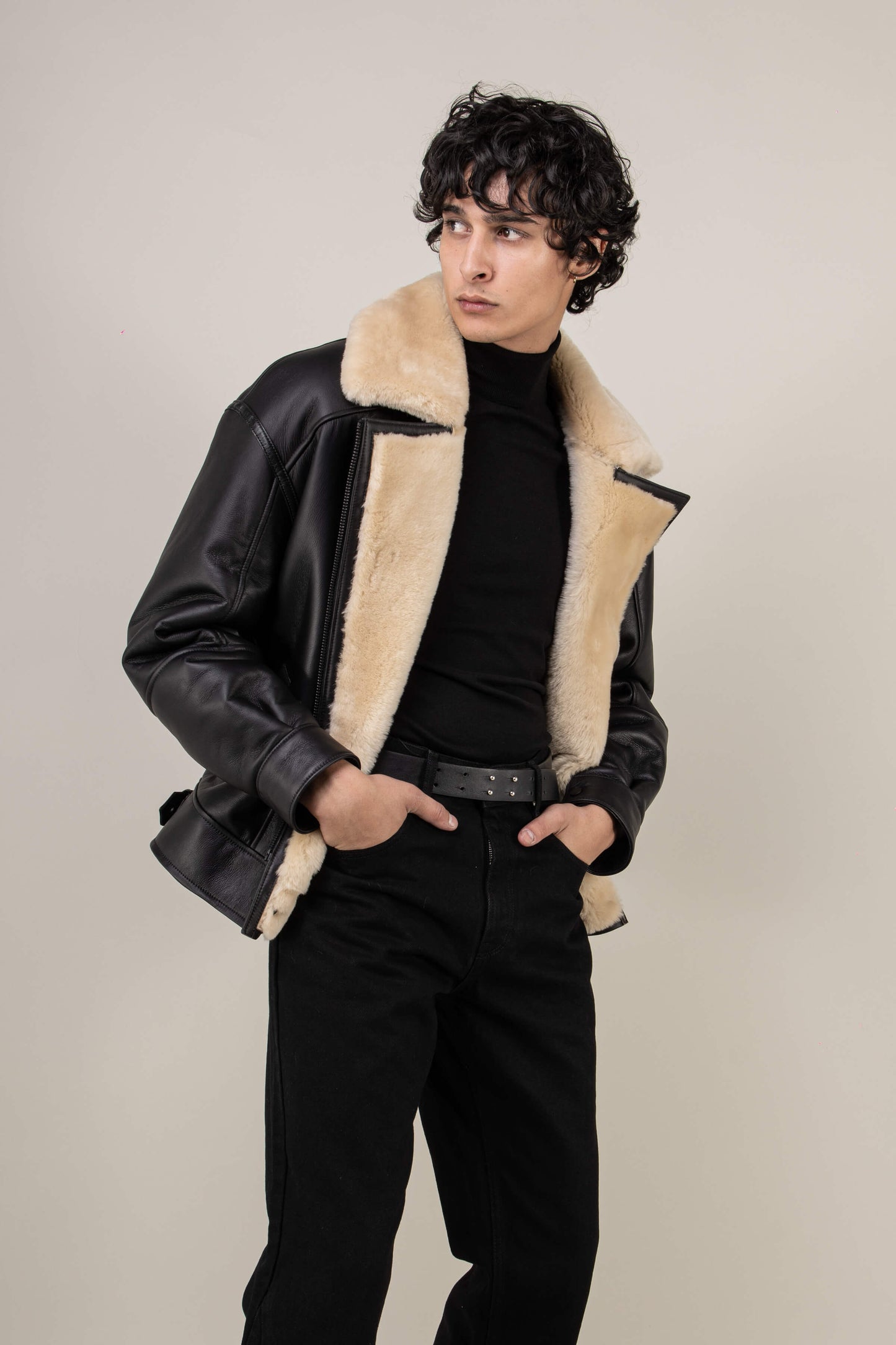 Valor Shearling Aviator Jacket (Man)