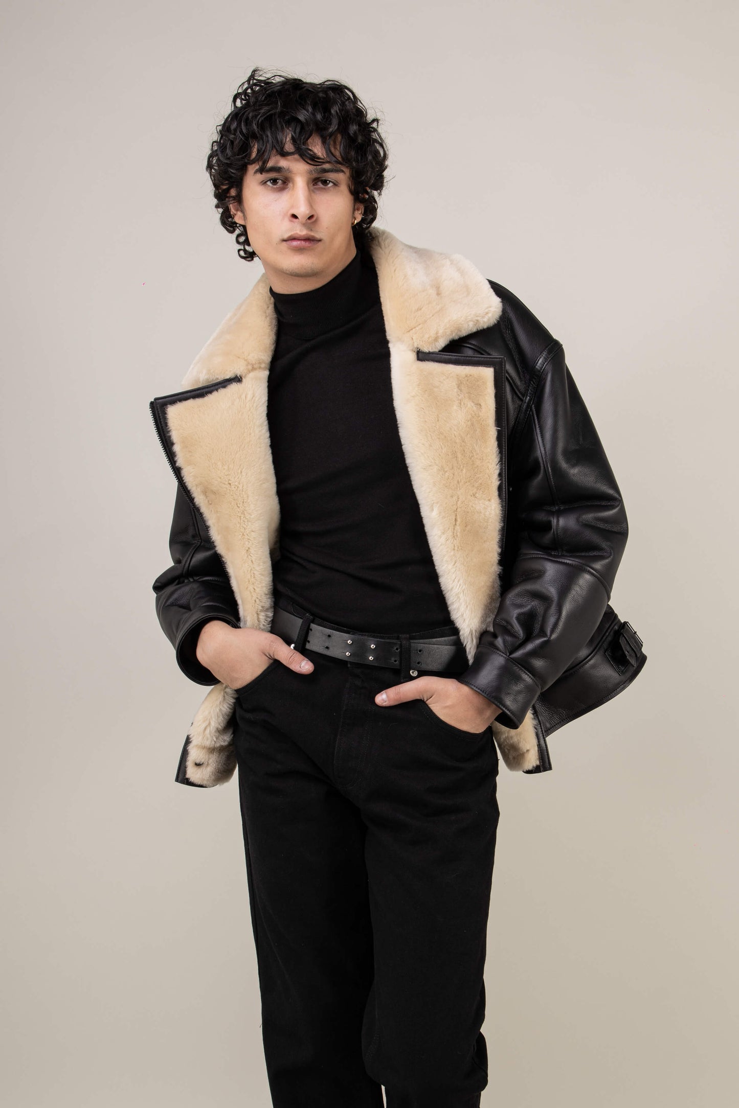 Valor Shearling Aviator Jacket (Man)