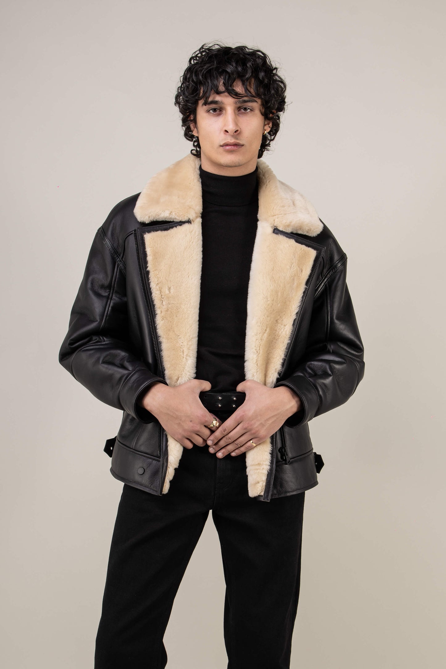 Valor Shearling Aviator Jacket (Man)