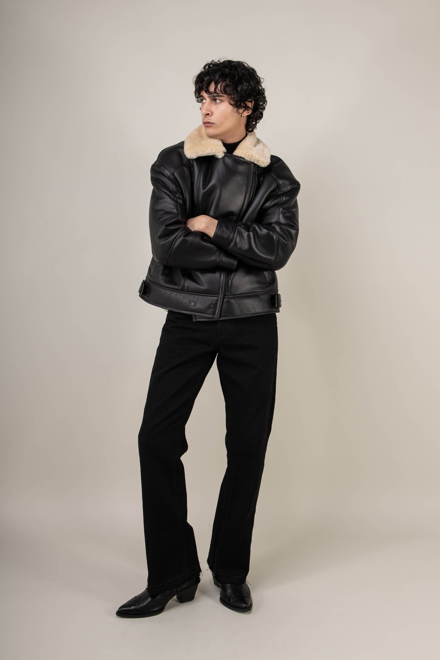 Valor Shearling Aviator Jacket (Man)