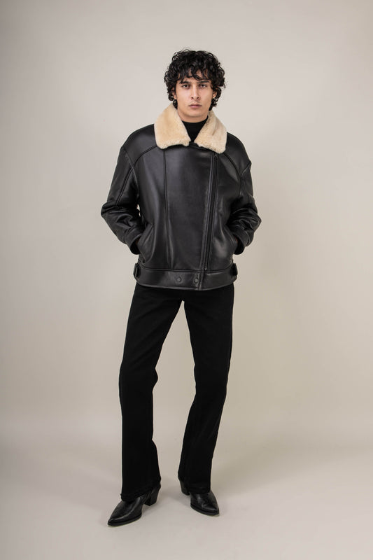 Valor Shearling Aviator Jacket (Man)