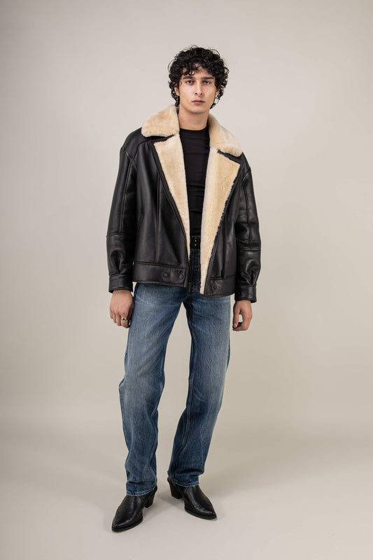 Valor Shearling Aviator Jacket (Man)