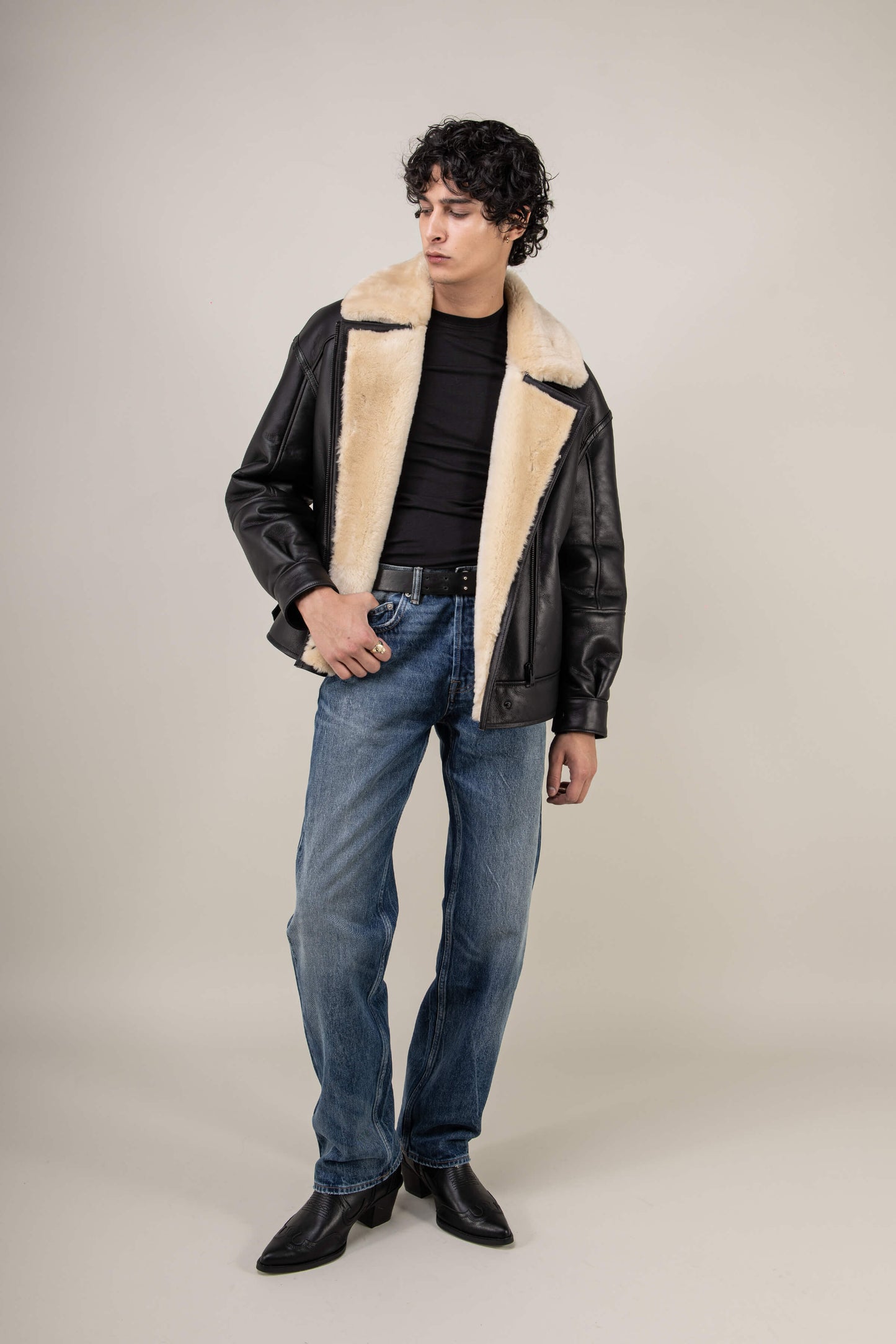 Valor Shearling Aviator Jacket (Man)