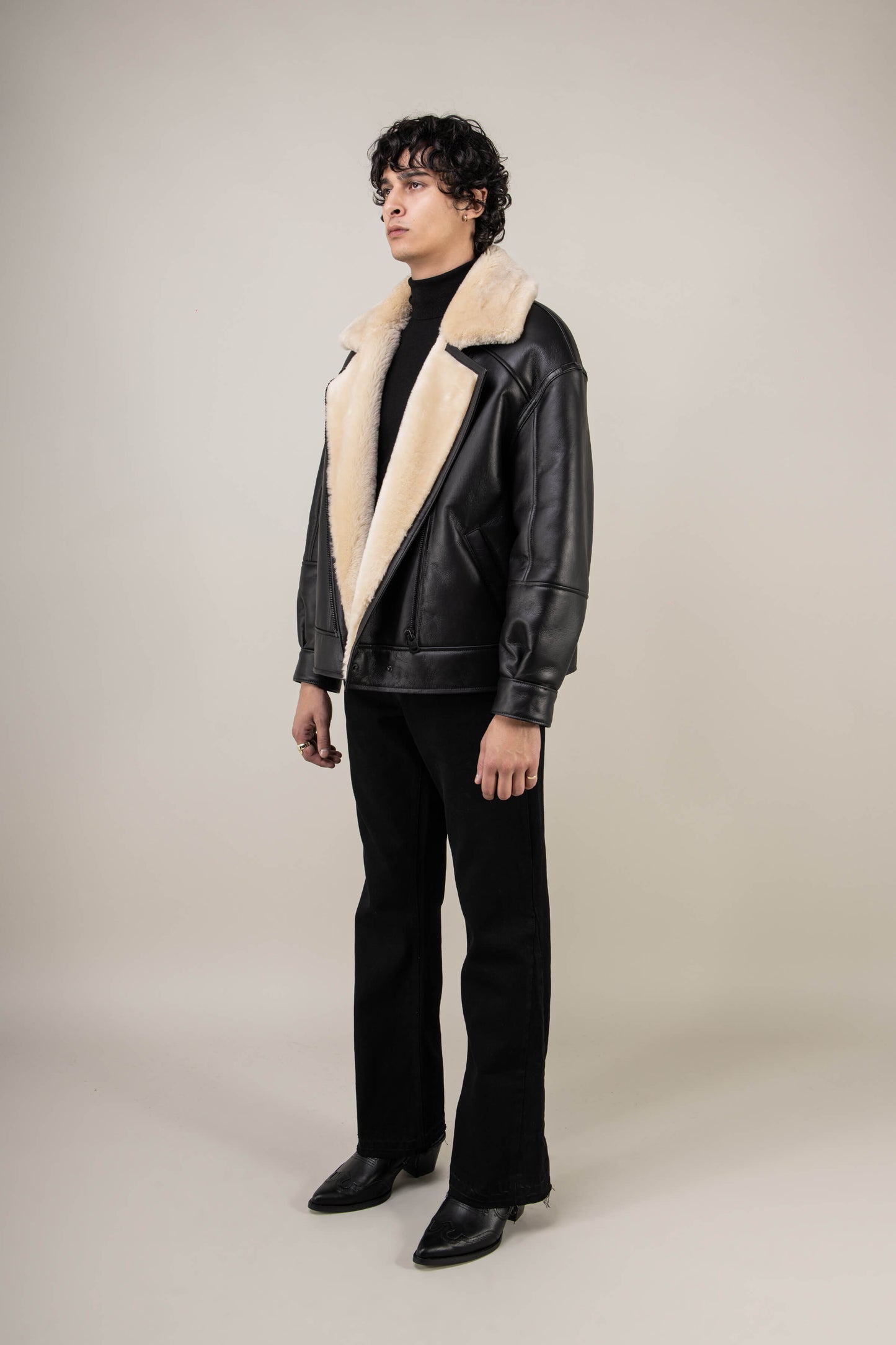 Valor Shearling Aviator Jacket (Man)