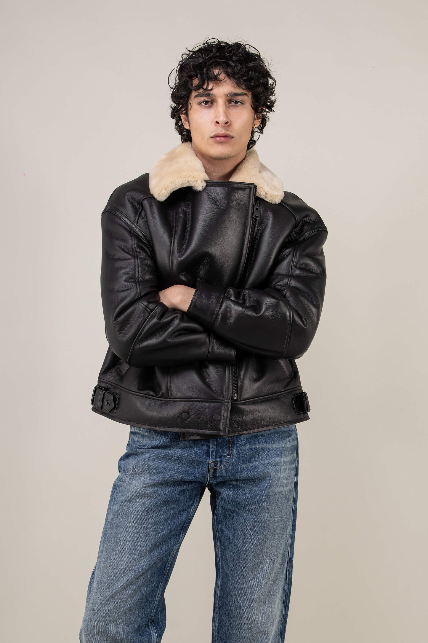 Valor Shearling Aviator Jacket (Man)