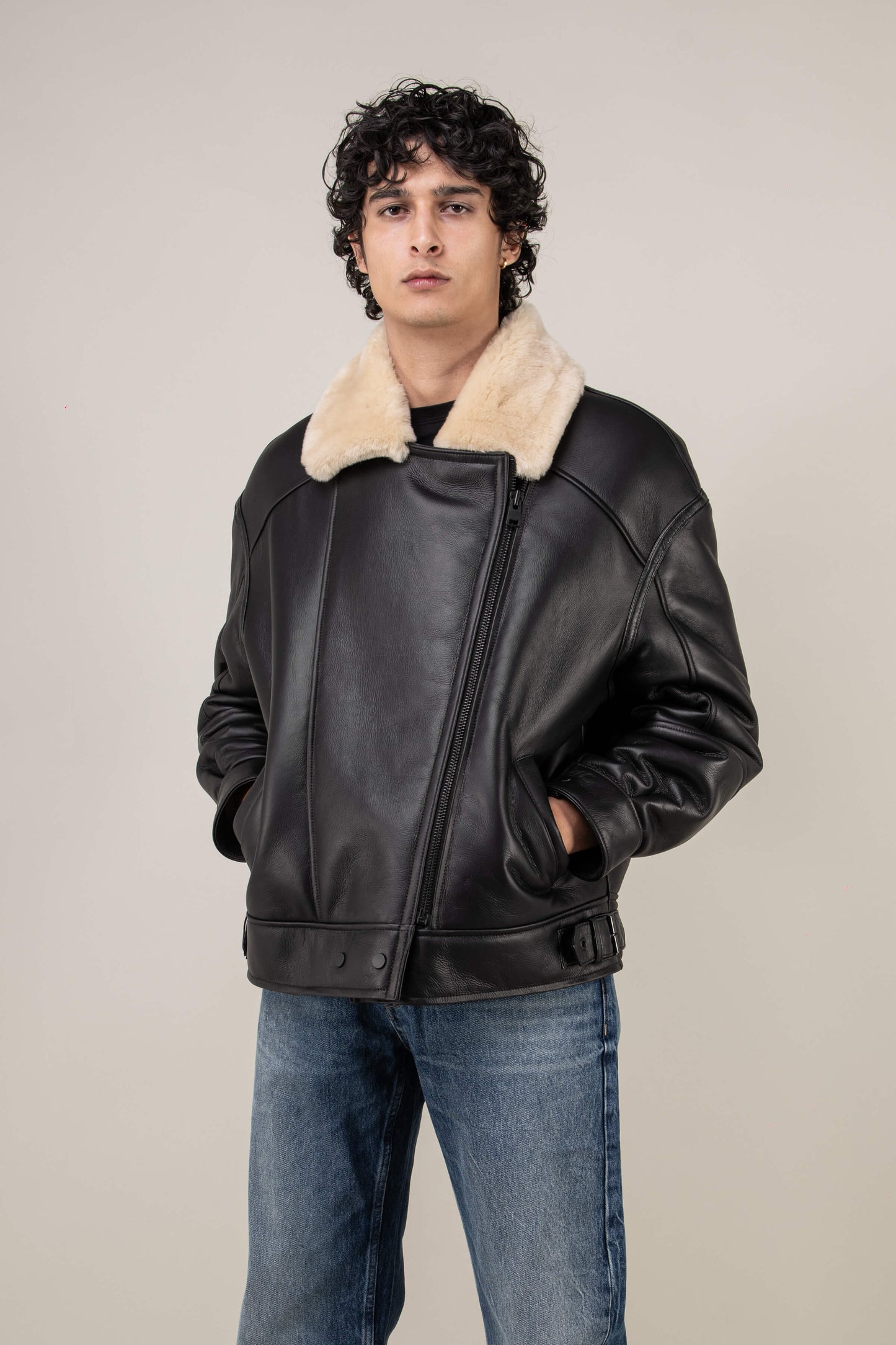 Valor Shearling Aviator Jacket (Man)