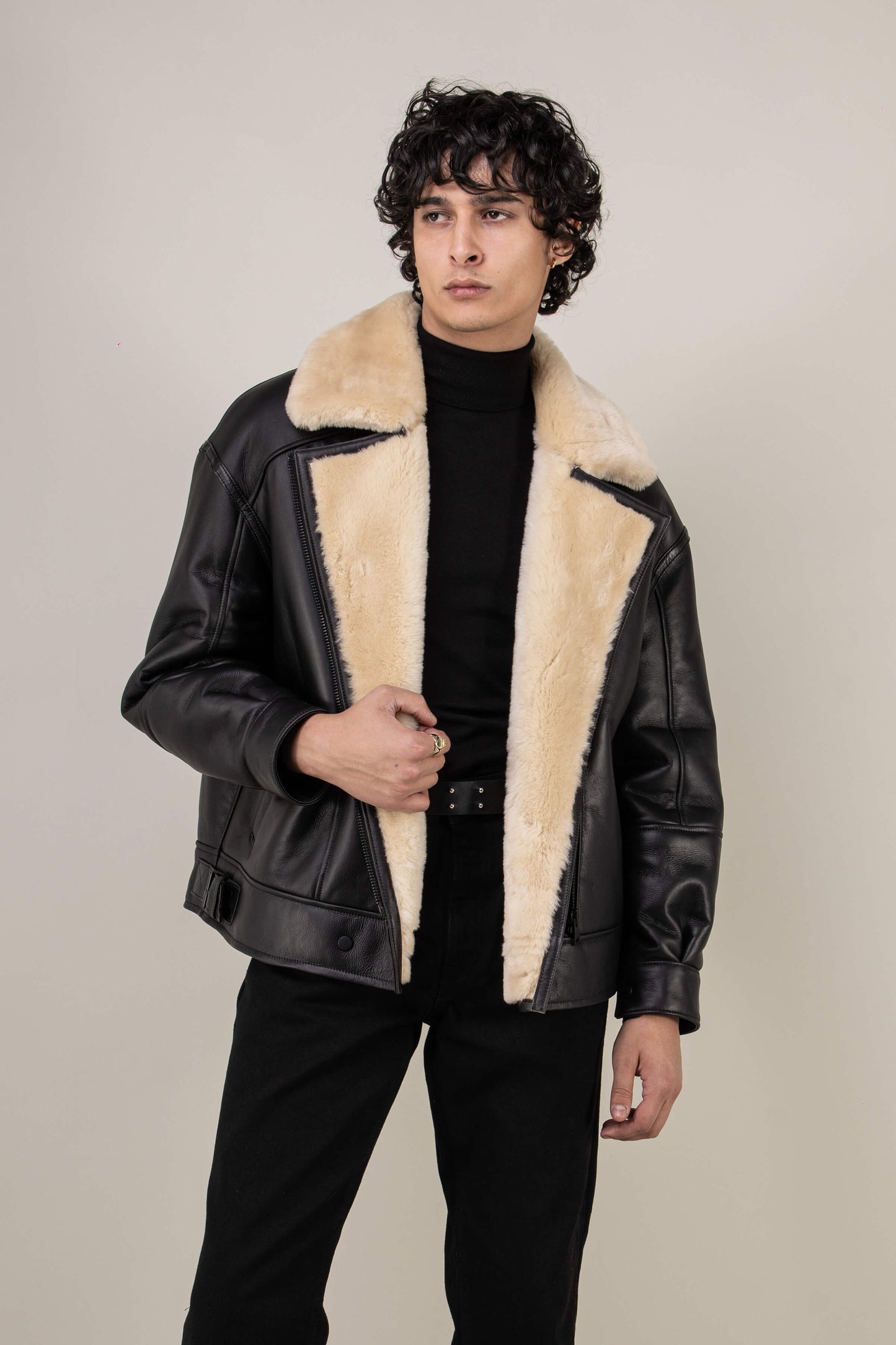 Valor Shearling Aviator Jacket (Man)