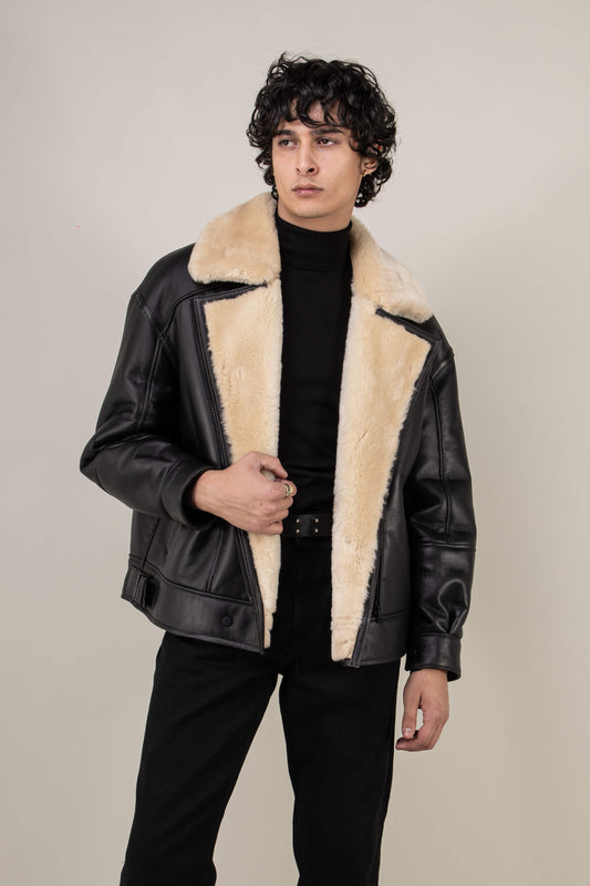 Valor Shearling Aviator Jacket (Man)