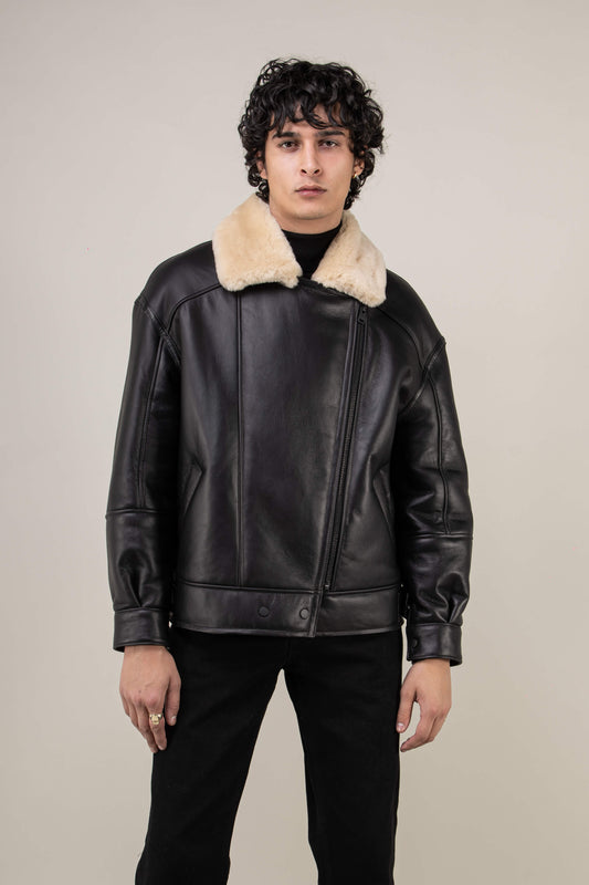 Valor Shearling Aviator Jacket (Man)